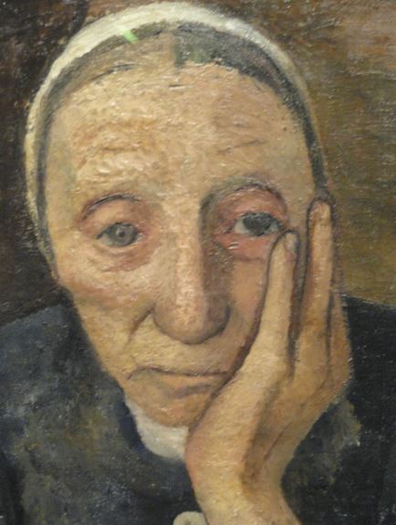 Campesina anciana. Paula Modershon Becker. 1903.Oleo y tempera. sobre lienzo. Detalle. Kunsthalle. Hamburgo. Foto R.Puig