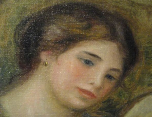 La tamborilera. Renoir 1909. Oleo sobre lienzo. Detalle. Kunsthalle. Hamburgo. Foto R.Puig