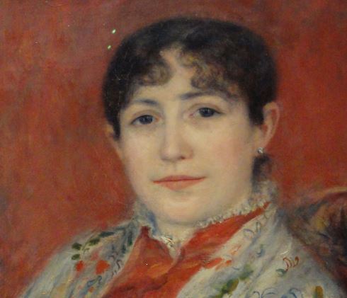 Madame Heriot. por Renoir. 1882. Oleo sobre lienzo. Detalle. Kunsthalle. Hamburgo. Foto R.Puig