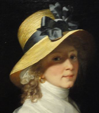 Retrato de Elisabeth Hudtwalcker. Jean Laurent Mosnier. Oleo sobre lienzo.Detalle. hacia 1798. Kunsthalle. Hamburgo. Foto R.Puig