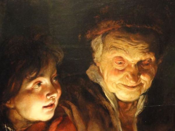 Anciana y niño. Rubens 1616 a 1617. Detalle. Maurithuis. La Haya. Foto R.Puig