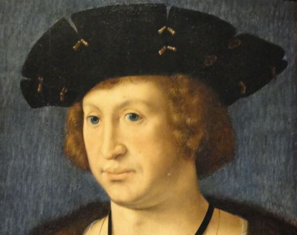 Floris van Egmond por Jan Gossaert. 1519. Detalle. Maurithuis. La Haya. Foto R.Puig
