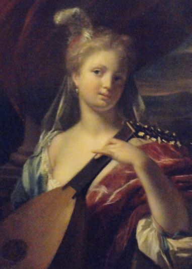 Mujer tocando el laud. Philip Van Dijk. ca. 1720 a 1730. Galería de Guillermo V. La Haya. Foto R.Puig