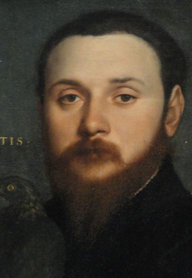 Noble con halcón por Hans Holbein el Joven. 1542. Detalle. Mauritshuis. La Haya. Foto R.Puig