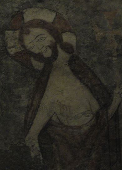 Noli me tangere. Fresco de la iglesia de San Andrés. Sorripas. Huesca. s.XIV. Museo Catedralicio. Jaca. Foto R.Puig