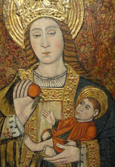 Retablo de la Virgen . Detalle. s.XV. Iglesia de Concilio.Museo Catedralicio. Jaca. Foto R.Puig