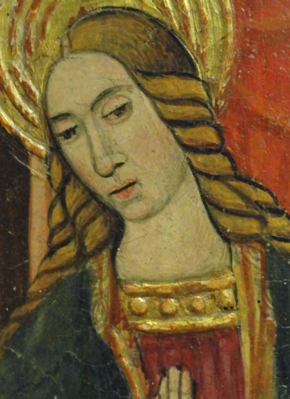Retablo de la Virgen . Detalle. s.XV. Iglesia de Concilio.Museo Catedralicio Jaca. Foto R.Puig