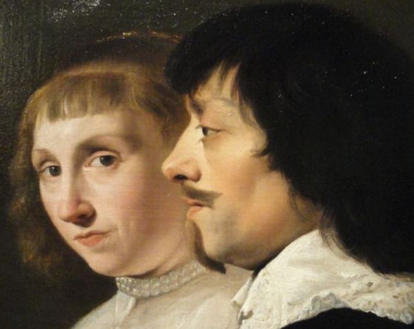 Retrato de Constantijn Huygens y Suzanna van Baerle. Jacob van Campen 1635. Detalle. Maurithuis. La Haya. Foto R.Puig