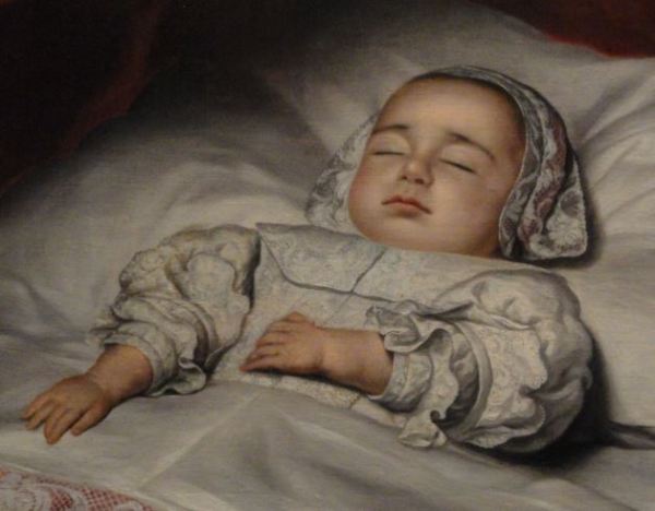 Retrato de una niña muerta. Johannes Thopas 1682. Detalle. Mauristhuis. La Haya. Foto R.Puig