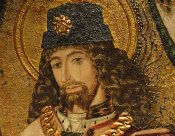 San Sebastián. Óleo sobre tabla. Iglesia de Piedratajada. Zaragoza. s.XV. Museo Catedralicio. Jaca. Foto R.Puig