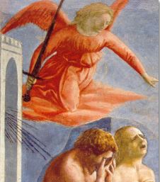 Expulsión del paraiso. Masaccio. Capella Brancacci. Detalle