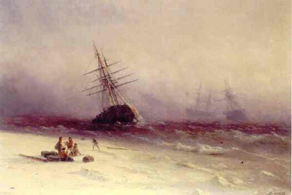 Aïvazovski. Naufragio en el mar del Norte.Museo de los Mekitaristas. Venecia.jpg