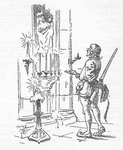 La promesa del náufrago. Ilustracion de Albert Puyplat. Colloques d'Érasme. L'enseigne du pot cassé.1934