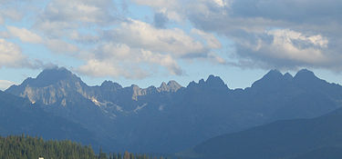 Los montes Tatra desde la vertiente polaca. Wikipesia.