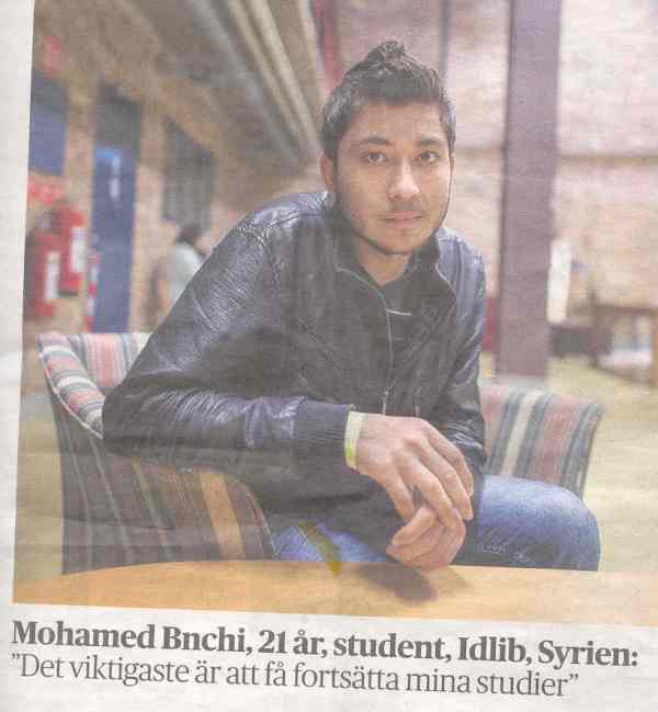 Mohamed Bnchi. Foto Elizabeth Ubbe. Dagens Nyheter 30 de diciembre 2015