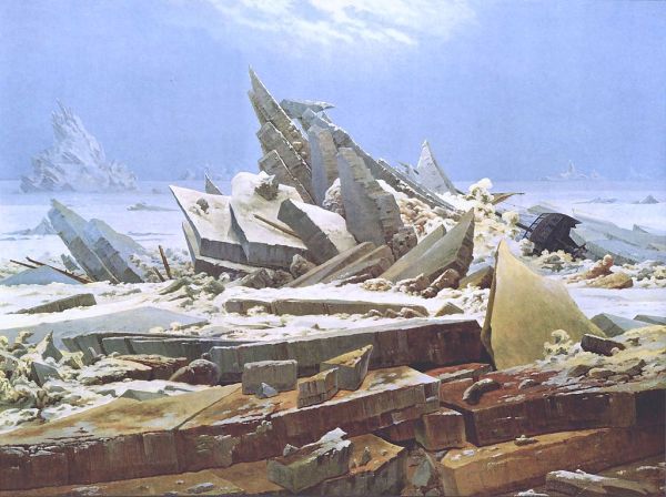 Caspar David Friedrich. El mar de hielo 1823-24. Kunsthalle. Hamburgo