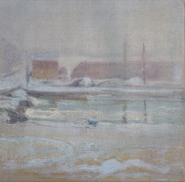 Invierno desde Holley House. John Twachtman. 1901