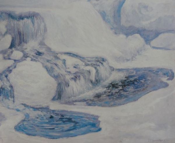 John Twatchman. Cascada en enero. Museo de Arte de Wichita