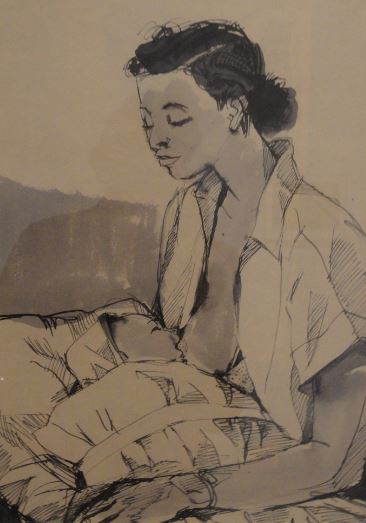 Wróblewski. Teresa y Kitek. 1954. Foto R.Puig.