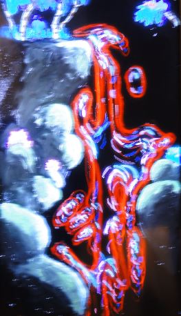 Nathalie Djuberg y Hans Berg. Variaciones de una cascada. Acordes.  HD Video. b. 2015. Lissom Gallery y los artistas. Art Now. Museo Sven Harrys. Foto R.Puig