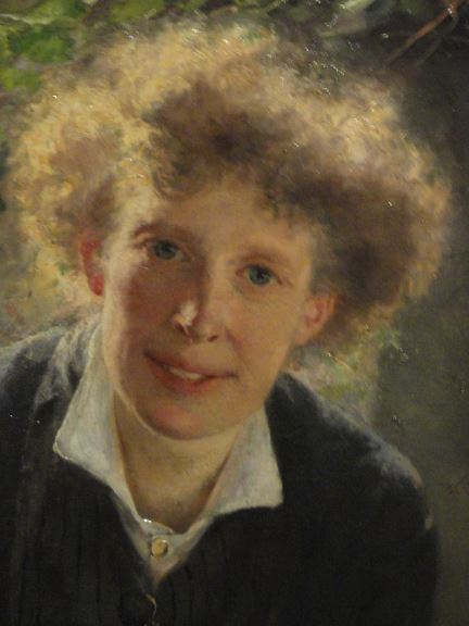 Bertha Wegmann. La artista Jeanna Bauck. 1881. Detalle. Museo Nacional. Estocolmo. Foto R.Puig