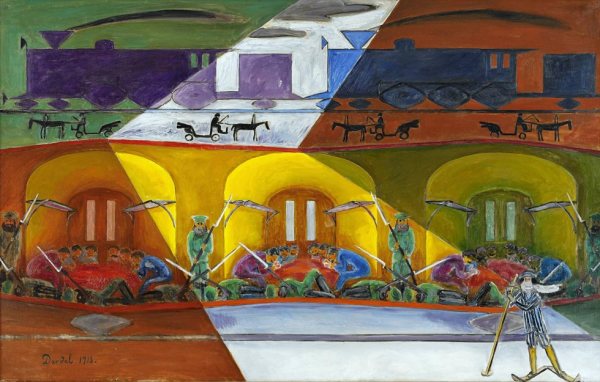 Nils Dardel. El expreso transiberiano. 1918. Fuente. Dardel.info