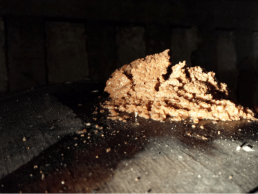 Los residuos de la fermentación. Foto J. López Krahe