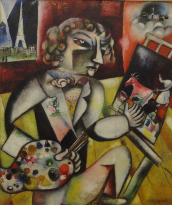 Autorretrato de los siete dedos. Marc Chagall. 1912 a 13. Foto R.Puig