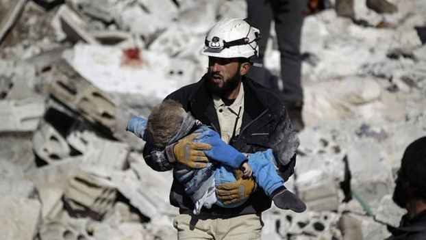 El trabajo de los cascos blancos de Siria. Fuente Euronews