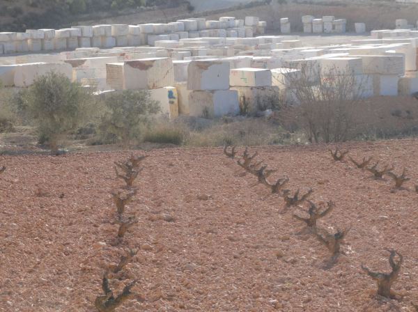 Mármol, olivos y viñedos. Pinoso. Foto R.Puig