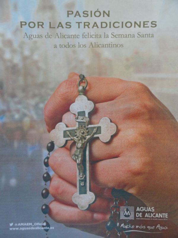 Felicitando la Semana Santa. Fuente Diario Información de Alicante