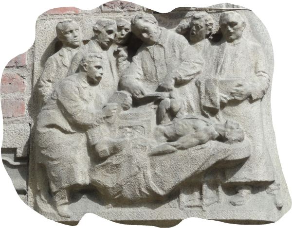 Bajorrelieve quirúrgico. Casa de los Médicos. Estocolmo. Foto R.Puig