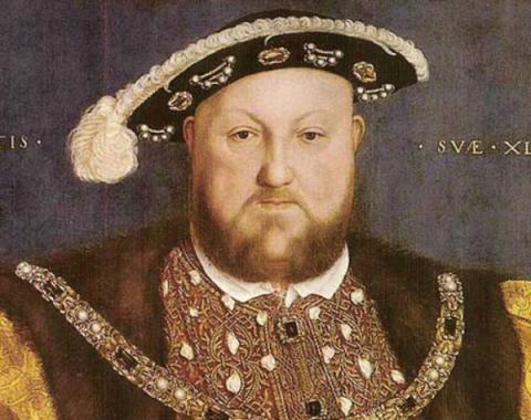 Hans Holbein el Joven. Enrique VIII. Detalle