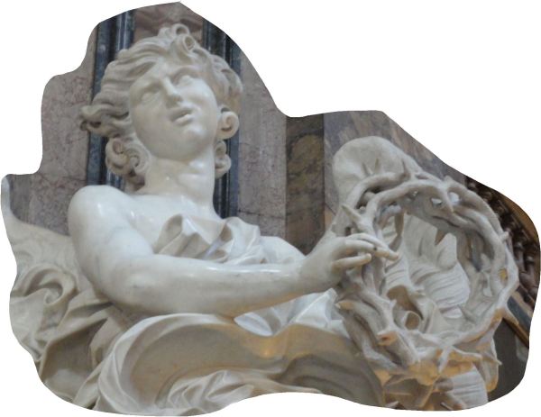 Bernini. Sant'Andrea delle Fratre. Roma. El ángel de la corona de espinas. Foto R.Puig