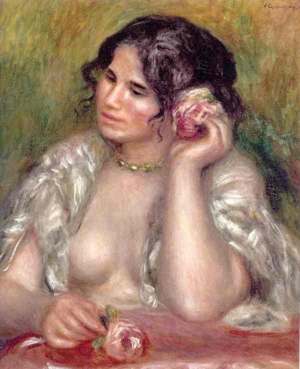 Renoir. Gabrielle con una rosa. 1911. París. Museo de la Orangerie