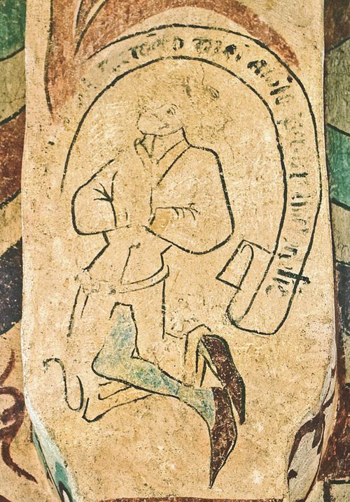 Albertus Pictor. Autorretrato en la iglesia de Lid.