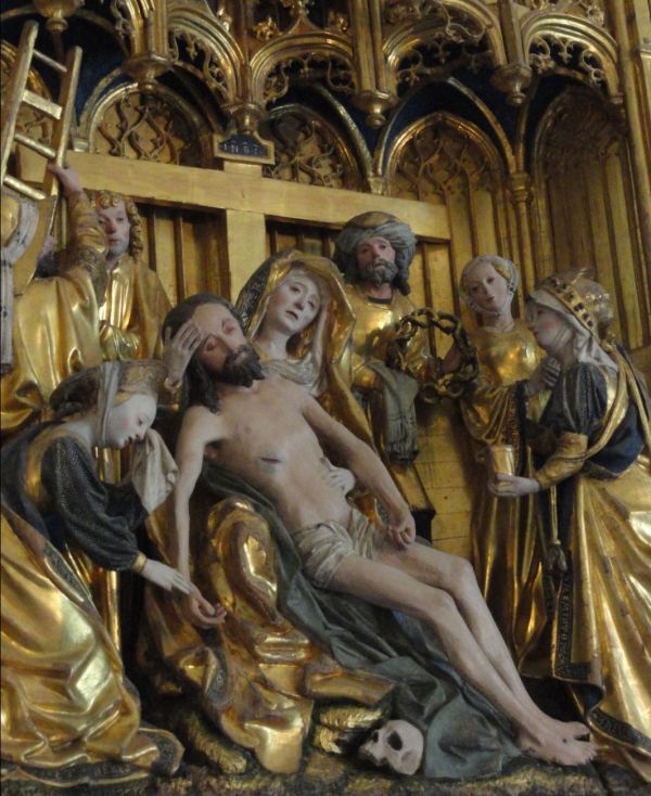 Iglesia de Vekholms. Retablo flamenco del s.XVI. Descendimiento. Foto R.Puig