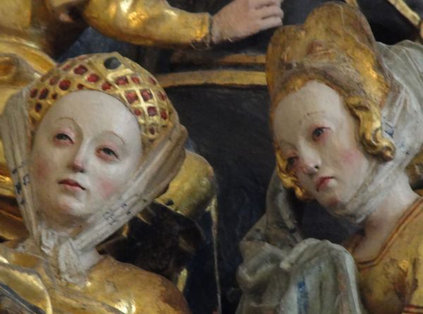 Iglesia de Vekholms. Retablo flamenco del s.XVI. Las santas mujeres. Detalle. Foto R.Puig