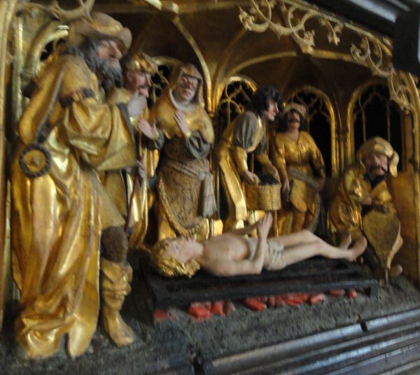 La quema de San Lorenzo. Iglesia de Veckholm. Retablo flamenco del s.XVI. Foto R.Puig