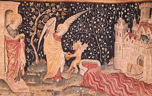 Tapicería del Apocalipsis de Jean de Bruges. s.XIV. Detalle