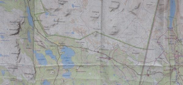 El mapa de dos días de vandring. Foto R.Puig