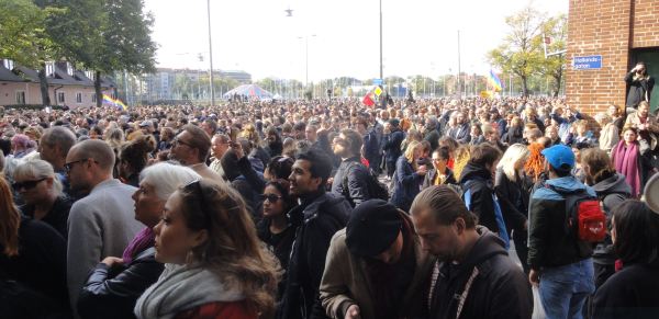 Gotemburgo 30 de setiembre 2017. Miles contra el racismo y la intolerancia. Foto R.Puig