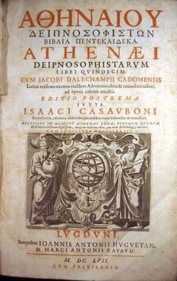 Edición de los Deipnosophistae. Leiden 1657