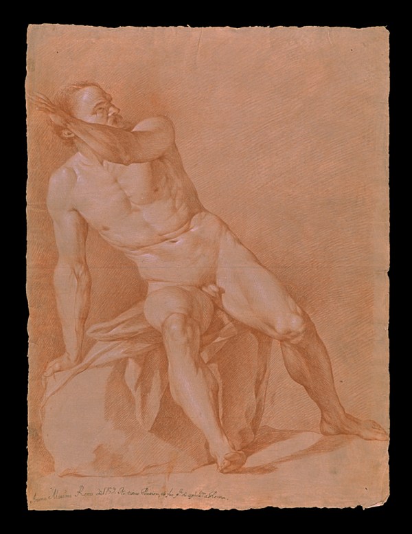 Antonio Martinez Desnudo con piedra 1799 a Roma