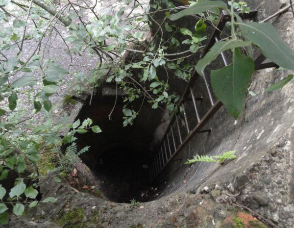 Escalera de acceso a un bunker de defensa de la provincia de Amberes. Foto R.Puig