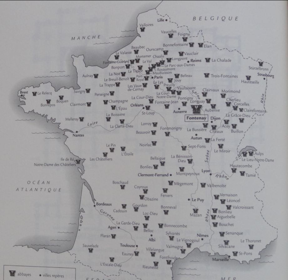 La red de monasterios del Cister en la Francia de los siglos XII y XIII. ANDRÉ, Louis p.44