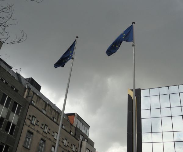 Nubarrones sobre Bruselas. Foto R.Puig