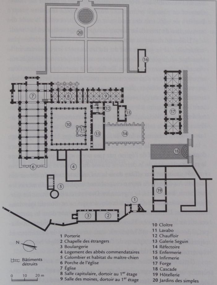 Plano de la abadía cisterciense de Fontenay. ANDRÉ, Louis, p. 27
