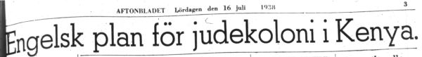 Aftonbladet. 16 julio 1938