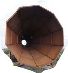 Audioscopio oceánico. Acero cortén. Per Svensson. Pilane 2018. Foto&nbsp;R.Puig